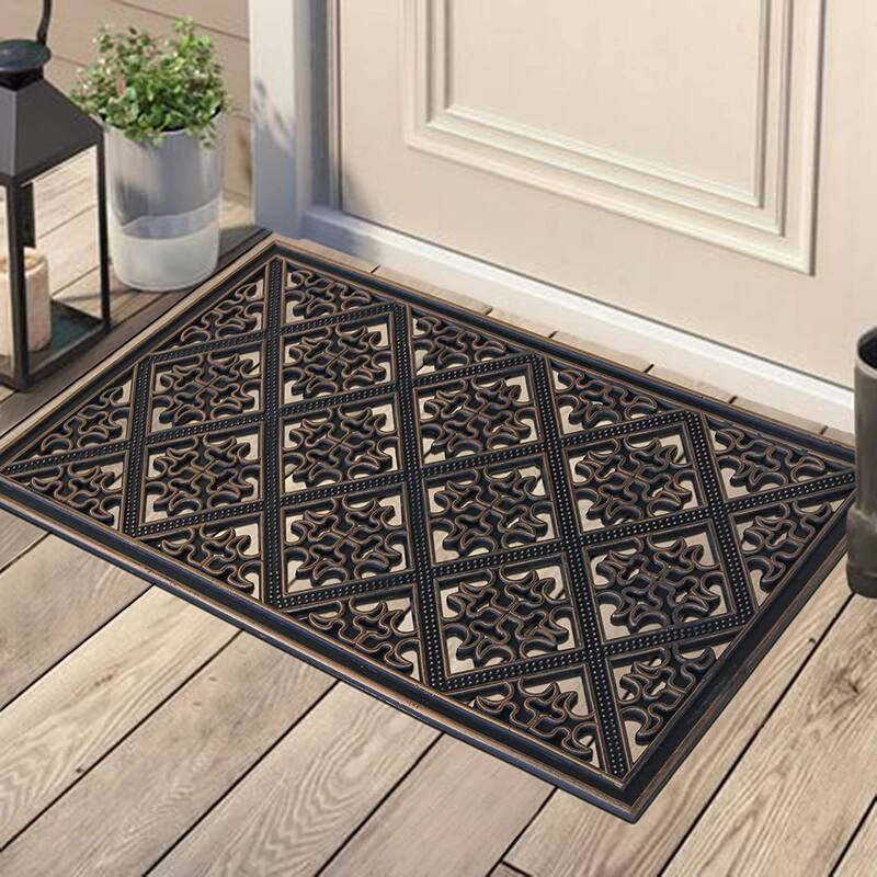 A1HC Welcome Rubber Pin Mat Beautifully Hand Finished Doormat