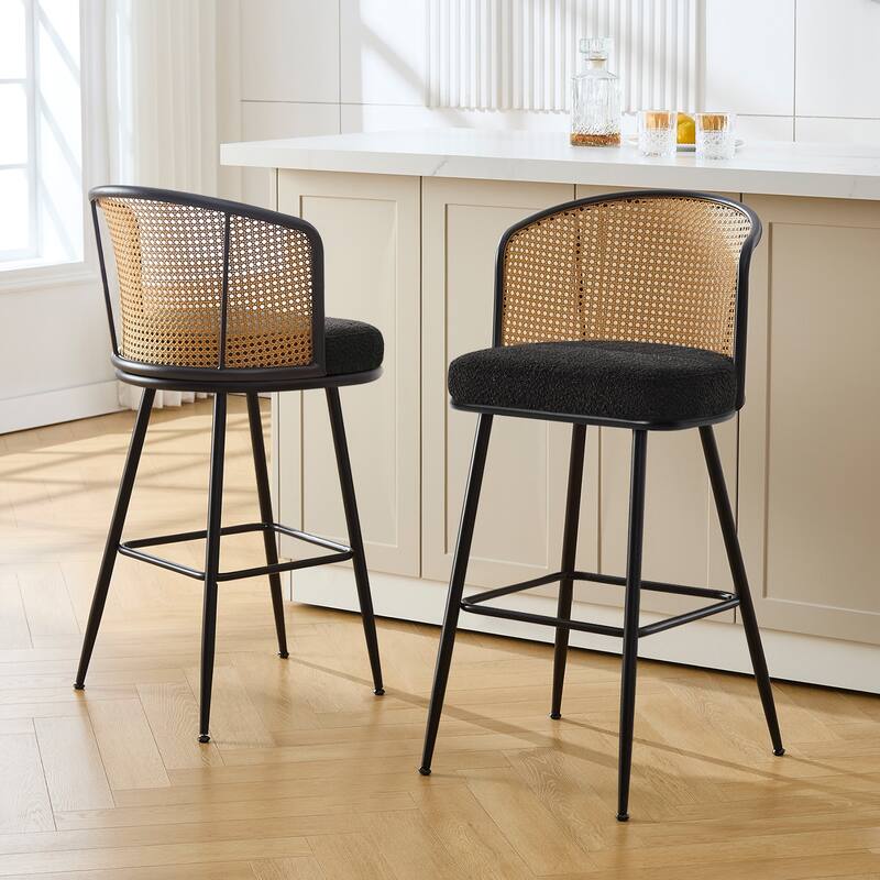 26"/29" Rattan Upholstered Bar Stool /Counter Stools Set of 2/3/4