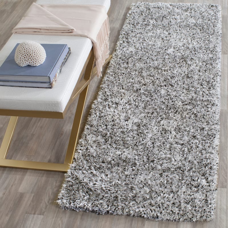 SAFAVIEH Malibu Handmade Ruthe Shag Casual Rug - 2'6" x 4' - Silver