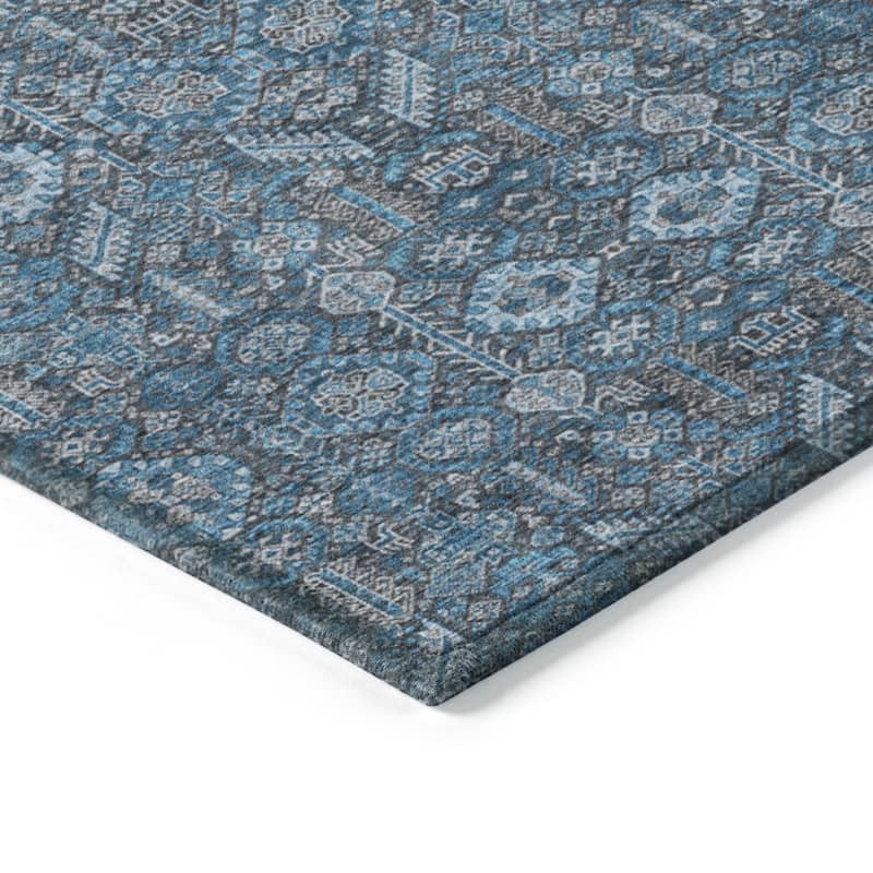Machine Washable Indoor/ Outdoor Traditional Boho Chantille Rug