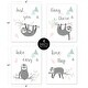 preview thumbnail 5 of 4, Sweet Jojo Designs Pink Grey Jungle Sloth Leaf Wall Decor Art Prints (Set of 4) - Blush Turquoise Gray Green Tropical Rainforest