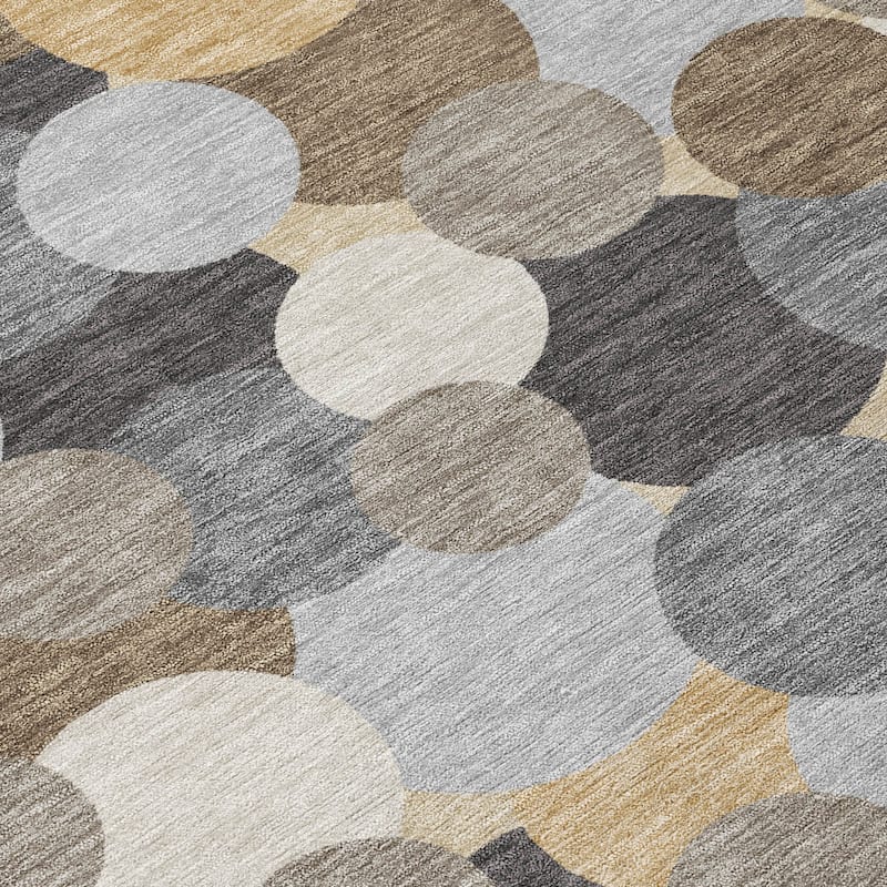 Machine Washable Indoor/ Outdoor Mucho Bubbles Chantille Rug