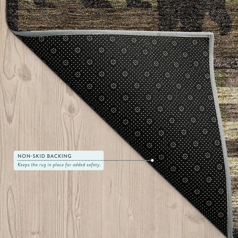 Machine Washable Indoor/ Outdoor Lodge Impressions Chantille Rug