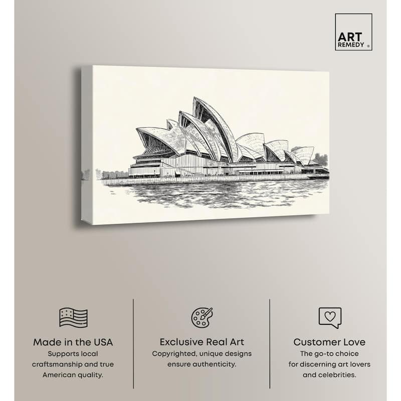 Sails of Sydney Canvas by Art Remedy, Gallery Wrapped