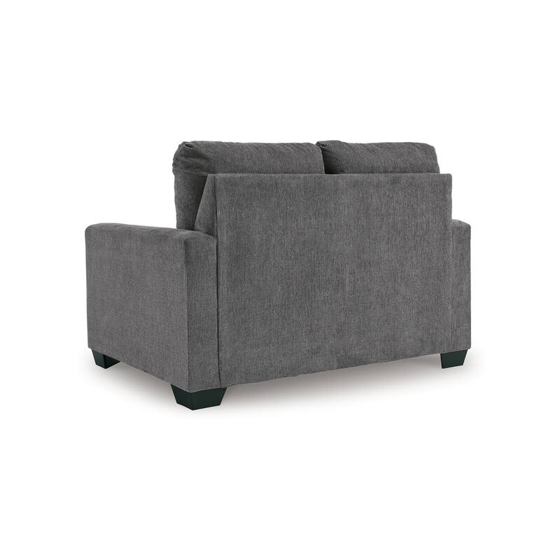 Anise Sofa Sleeper with Twin Size Pull Out Bed, Pewter Gray Polyester