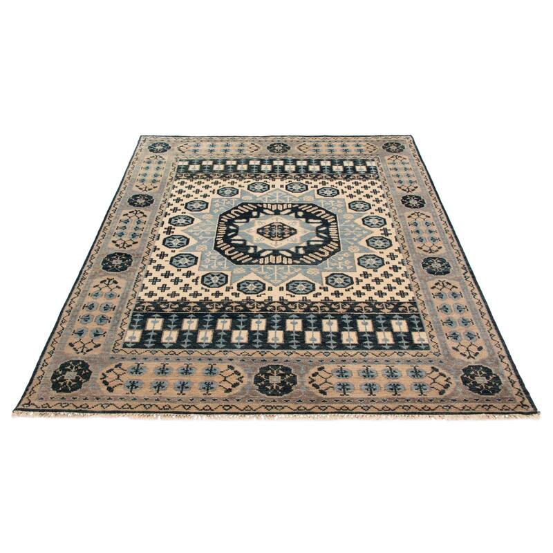 ECARPETGALLERY Hand-knotted Jules Serapi Dark Navy Wool Rug - 8'0 x 10'0