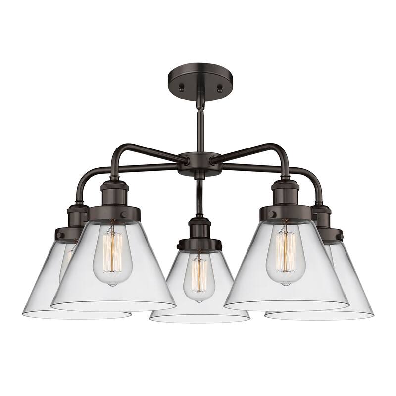 Innovations Lighting Cone - 5 Light 26" Stem Hung Chandelier