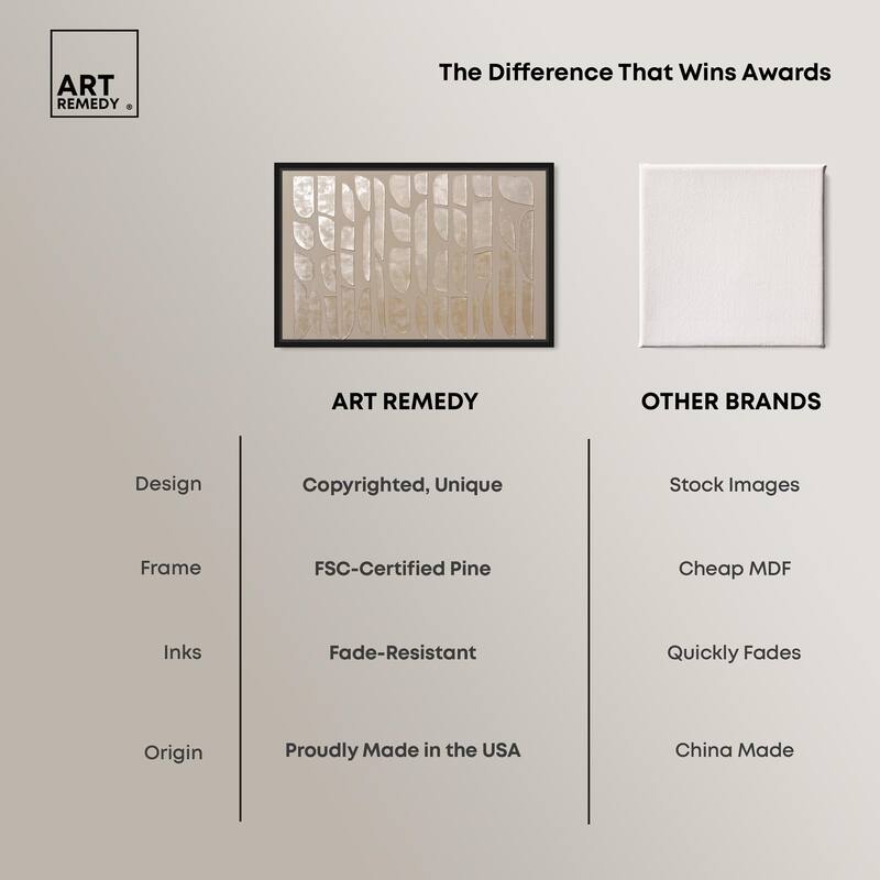 Textured Tiles Canvas by Art Remedy