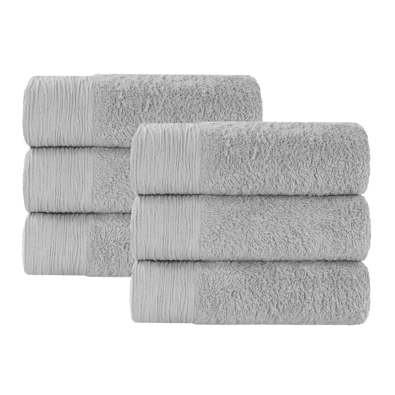 Superior Sierra Rayon From Bamboo Cotton Blend Hand Towel Set of 6