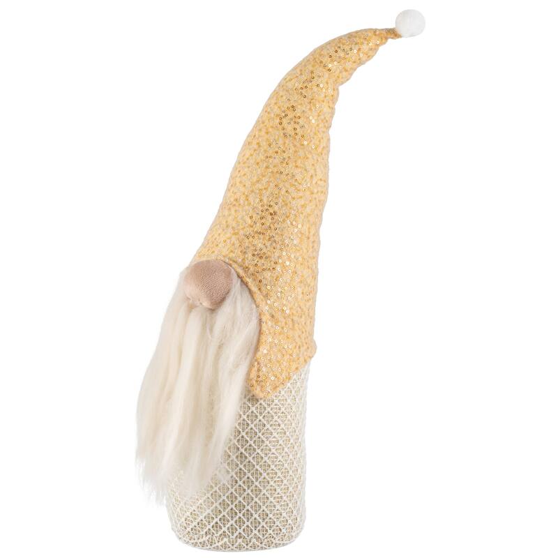 Plush Christmas Gnome with Sequins Tabletop Figure - 17.5"