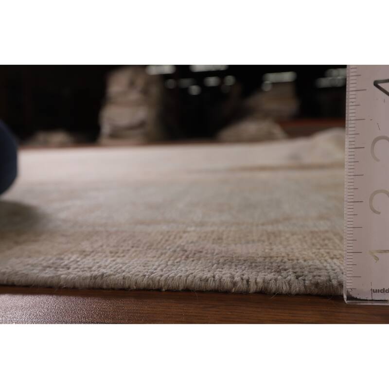 Oushak Vegetable Dye Area Rug Hand-Knotted Wool Carpet - 8'0" x 9'10"