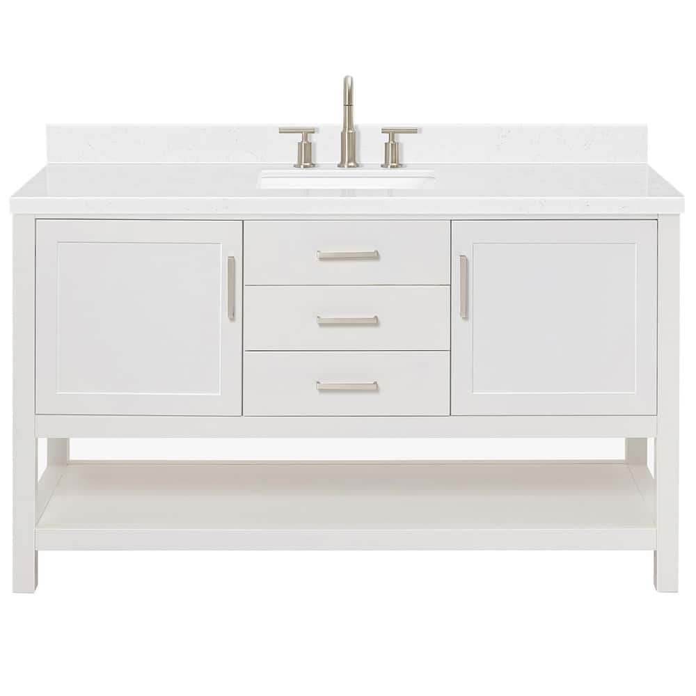 Ariel R060SCQRVO Bayhill 60" Free Standing Single Basin Vanity Set