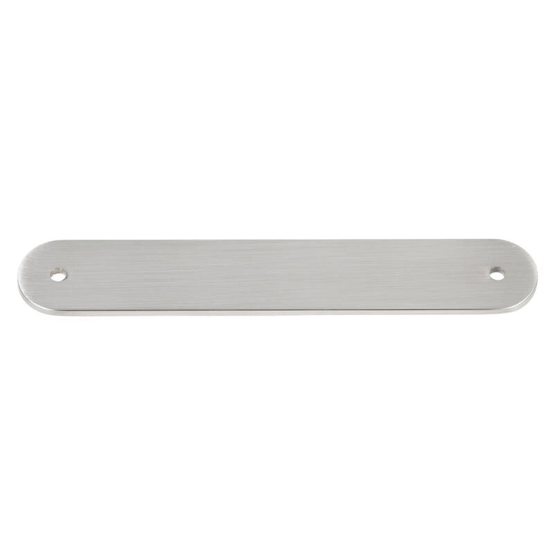 GlideRite 6 in. Rounded Backplate 5-1/16 in. Center to Center, 6343-128 - Pack of 25 - Satin Nickel