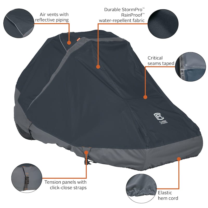Classic Accessories StormPro Waterproof Heavy-Duty Zero Turn Mower Cover