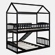 preview thumbnail 19 of 39, Twin Over Twin Bunk Bed with Slide, House Bed with Slide