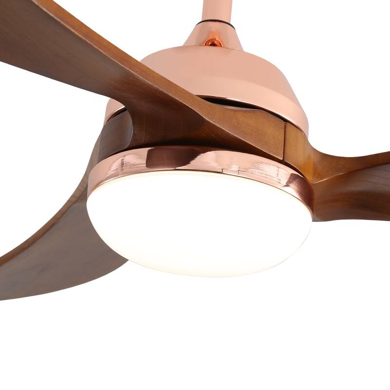 Sofucor 45 Inch Ceiling Fan with Light and Remote,Indoor/Outdoor with 3-Timer,Low Profile Quiet for Bedroom Living Room Patio