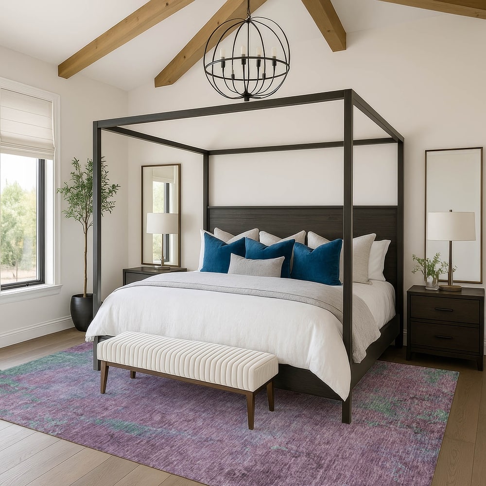 Premium Washable Super Soft Solid Ombre Mayfield Rug