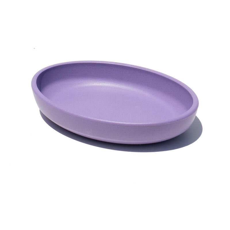 Bevel Cat Saucer, Lilac , Wheat PP, 0.81 cups, Set of 2 - Purple