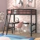 preview thumbnail 38 of 67, Hillsdale Caspian Wood Twin Loft Bed with Desk