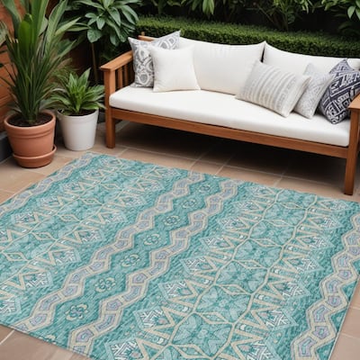 HomeRoots Moroccan Transitional Rectangle Outdoor Rug