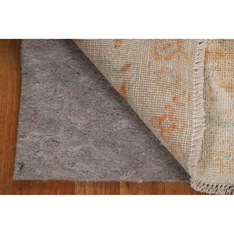 Muted Traditional Oushak Turkish Oriental Rug Wool Hand-knotted Carpet - 1'11" x 3'9"