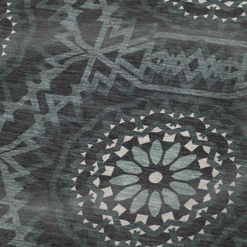 Premium Machine Washable Boho Suzani Sherpa Throw Blanket