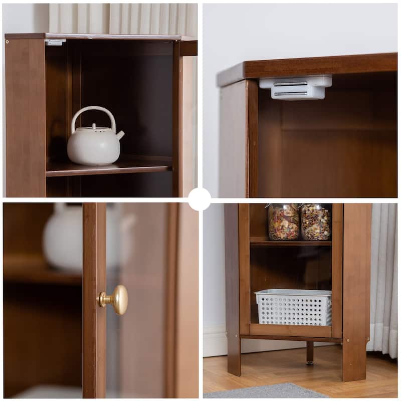 Wooden Cabinet with Doors and Shelves