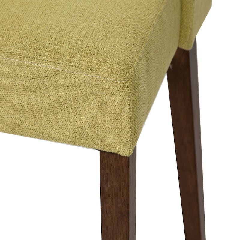 Space Savers Dining Chairs Set Walnut and Linen Upholstery 2 Piece - Various Colors