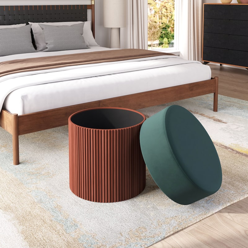 Boto Storage Ottoman Green