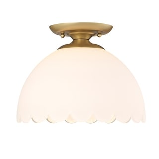 Golden Lighting Dorinda 1-light Semi-Flush Mount in Brushed Champagne Brass