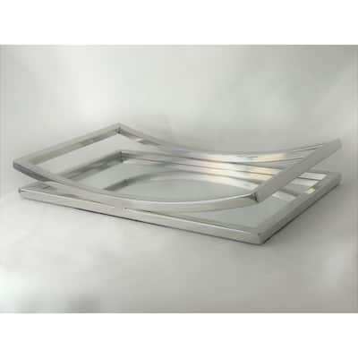 Mirror decorative or vanity tray 13.75x8" Geometric - N/A