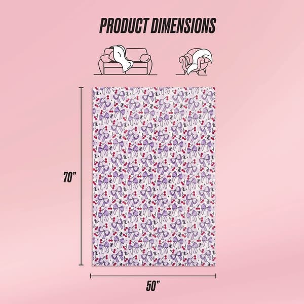 dimension image slide 2 of 18, Juicy Couture 50"x70" Plush Kids Throw Blankets