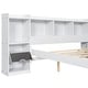 preview thumbnail 6 of 11, White Multiple Storage Headboard Beds and End of Bed Cabinets and Drawer Queen Size Wood Platform Bed, No Box Spring Needed