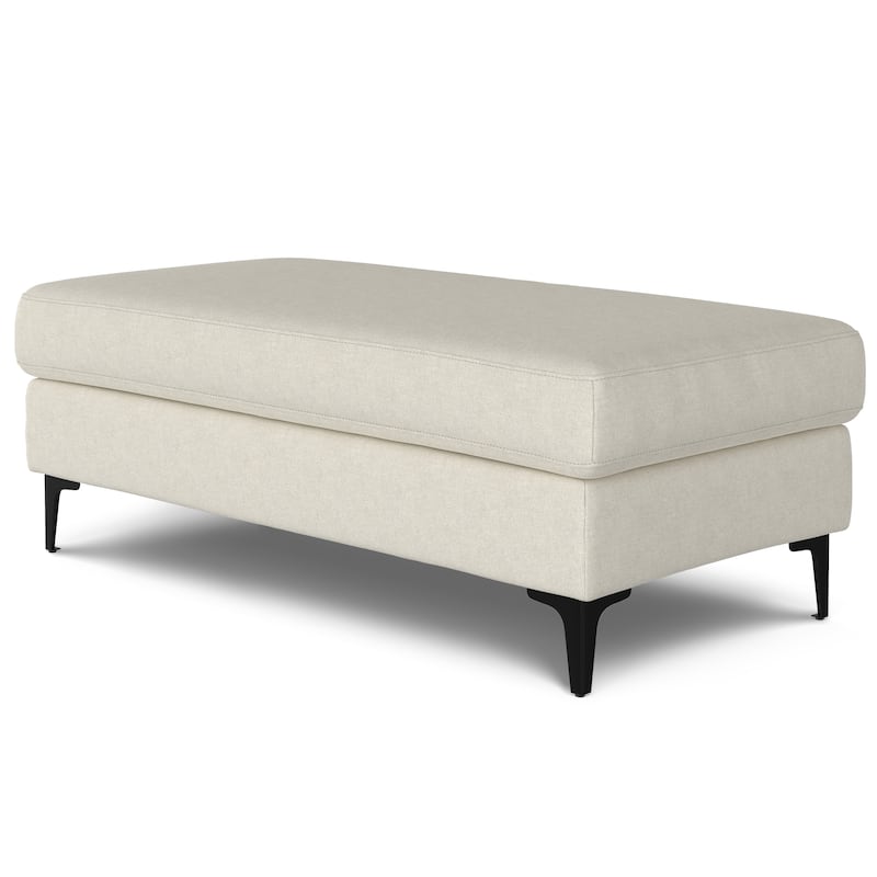 WYNDENHALL Lana Large Rectangular Ottoman in Tightly Woven Performance Fabric