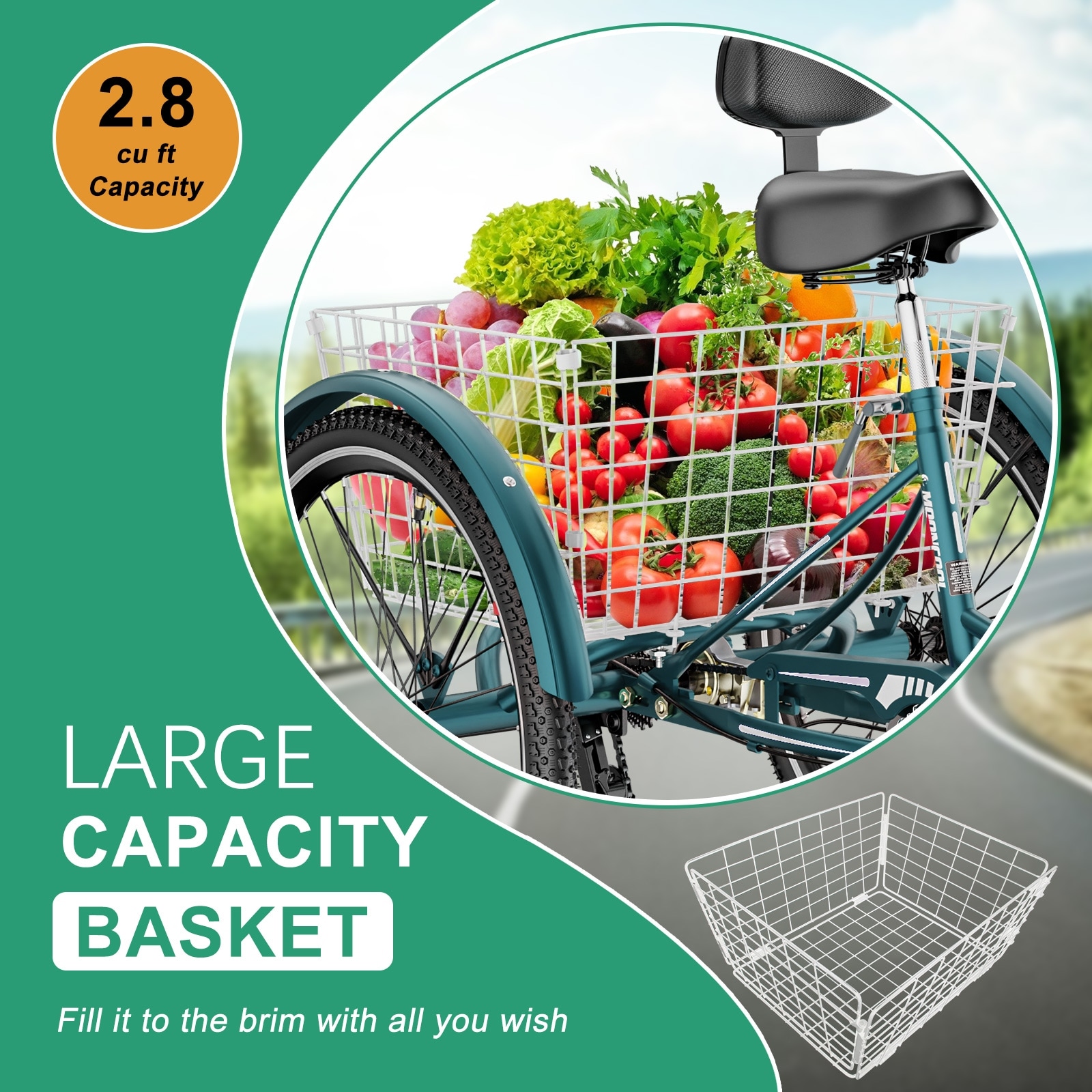 DoCred Adult Tricycles 7 Speed 24 26 Inch Three Wheel Bike Bed Bath Beyond 39451337