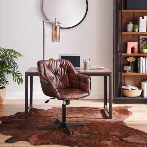 Art Leon Mid Century Swivel Office Desk Chair
