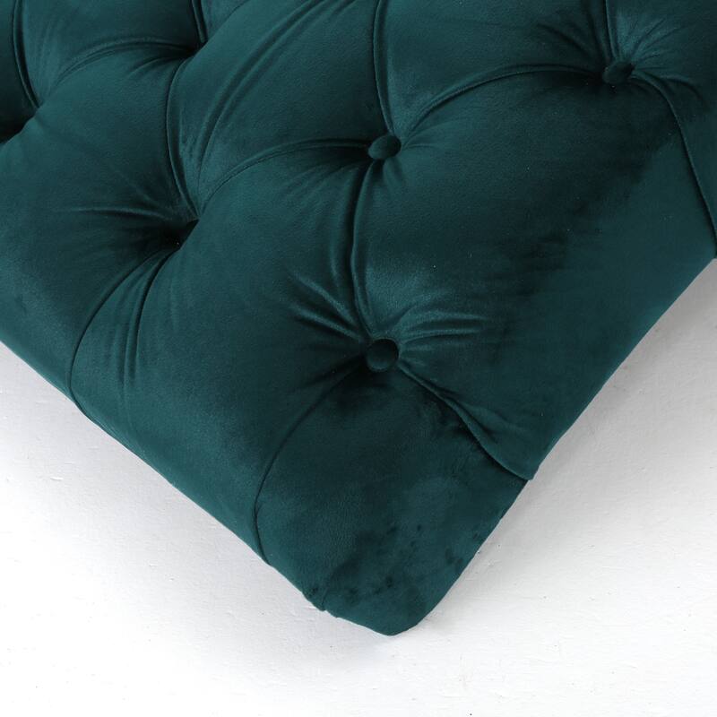Curved Design Chaise Lounge with Elegant Tufted Body