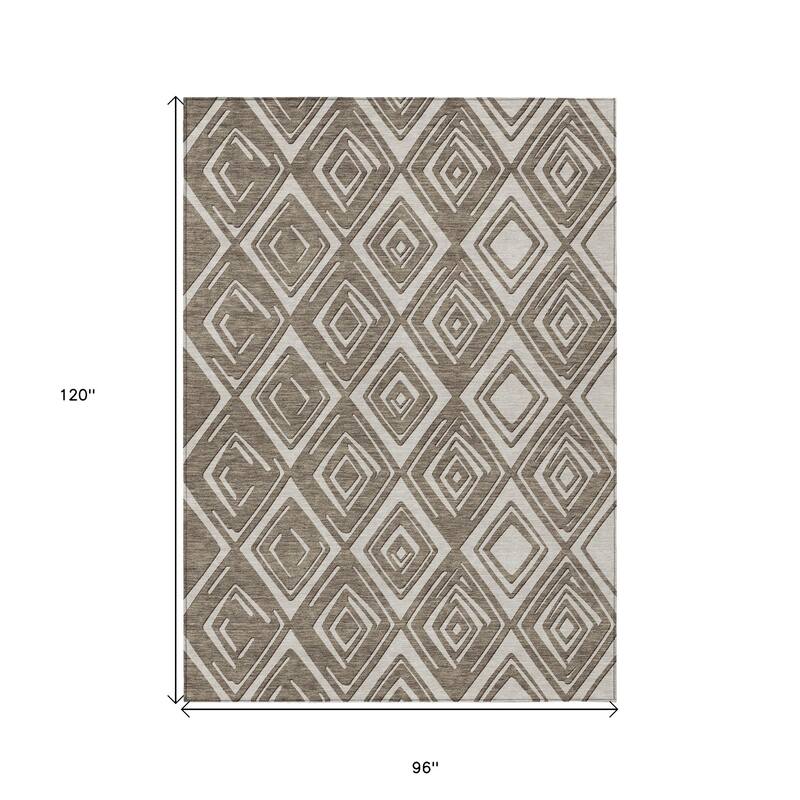 HomeRoots Geometric Transitional Rectangle Outdoor Rug