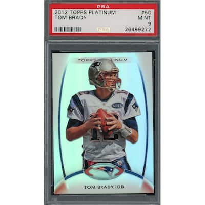 Tom Brady 2012 Topps Platinum Football Card #50 Graded PSA 9 - 8'6" x 11'6"