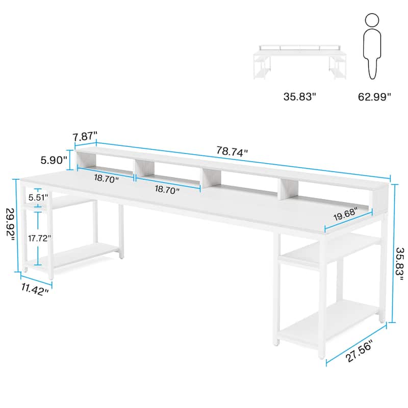 Long Two-Person Desk