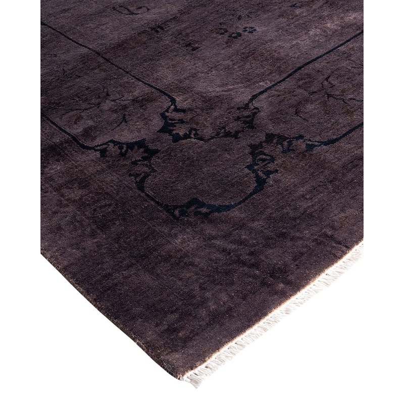 Fine Vibrance One-of-a-Kind Hand-Knotted Area Rug - Brown, 9' 1" x 12' 10" - 9' 1" x 12' 10"