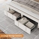 preview thumbnail 12 of 23, Velvet Platform Bed Frame with Storage Drawers