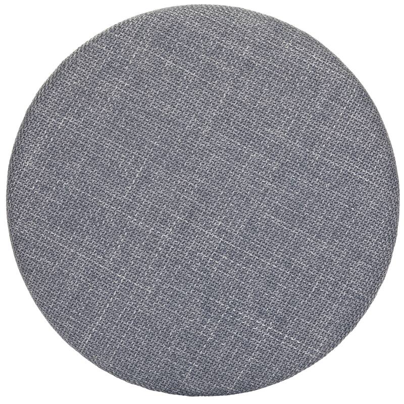 Modern Cylinder Ottoman with Hidden Storage Linen Upholstery Seat