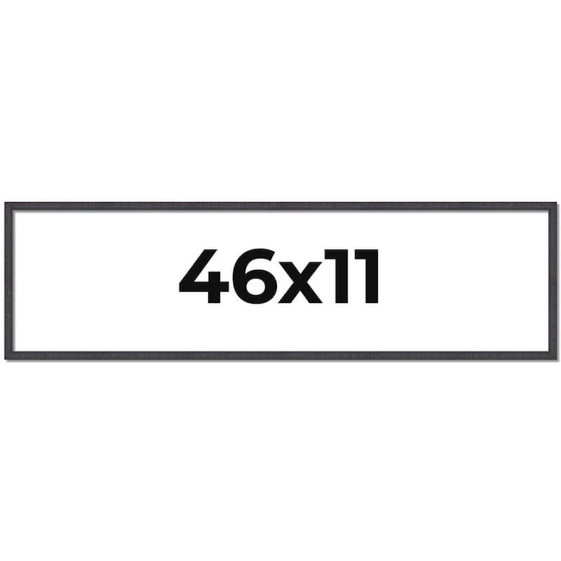 46x11 Frame Brown Solid Wood Picture Frame - Complete Modern Photo