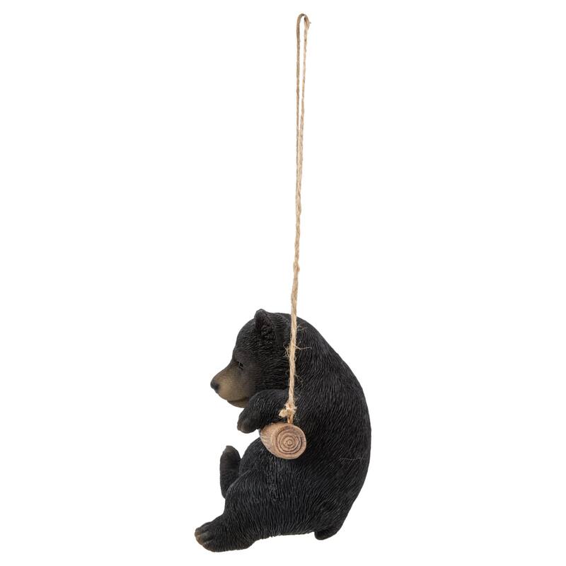 5.5" Hanging Bear Cub Outdoor Garden Statue