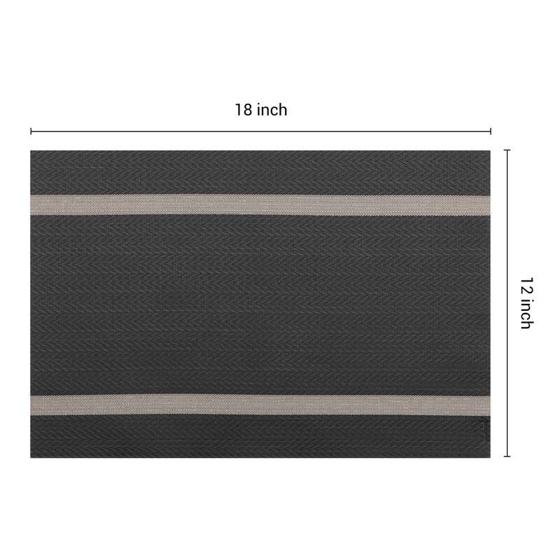 Placemats Set of 8 Vinyl Placemats for Kitchen Dining Table Decor Washable Heat Resistant Table Placemats Wipeable Table Mat