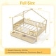 preview thumbnail 4 of 16, Costway Full Size Bed with 2 Storage Drawers, House-shaped Bed Frame