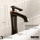 preview thumbnail 6 of 5, Karran VC-301-WH Valera 23" Vitreous China Vessel Bathroom Sink in White with Faucet and drain in Oil Rubbed Bronze