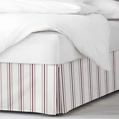6ix Tailors August Stripe Merlot Bed Skirt 15"