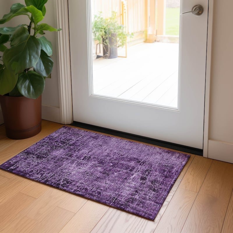 Almisi Artistic Abstract Weather Resistant Blended Style Outdoor Rug